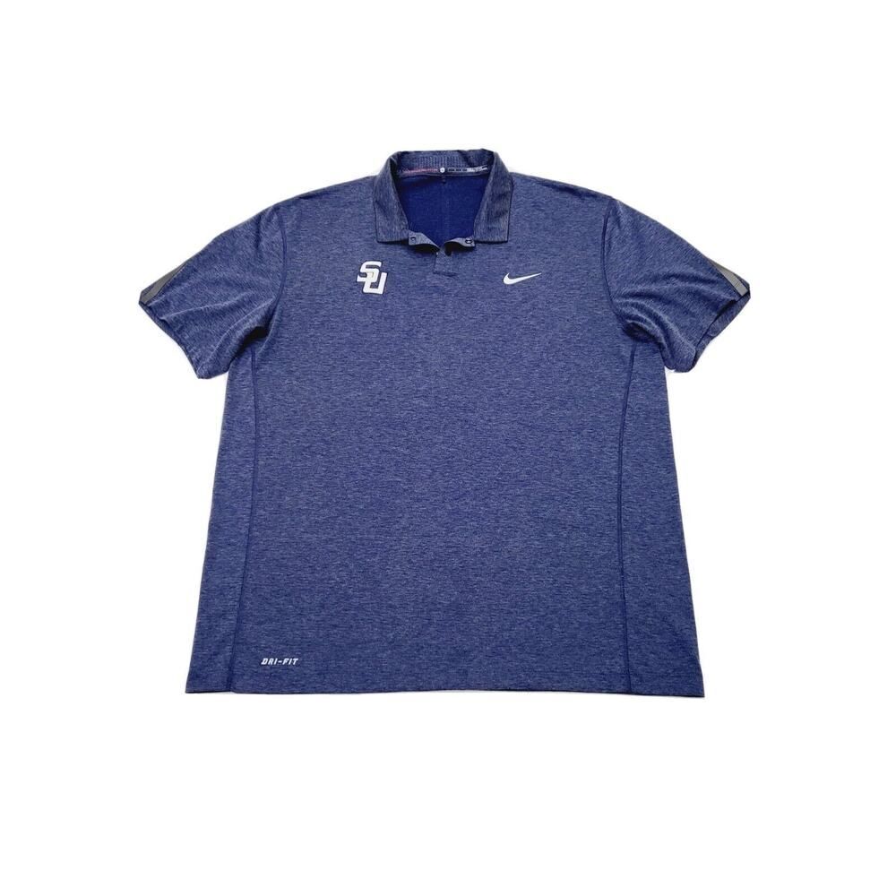 Nike Tiger Woods Collection Golf Shirt Polo Blue Sz Large southern union